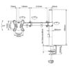 Suport monitor 13-27inch VESA 75x75 100x100 UCH0211 Cabletech - imagine 2