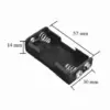 Suport pentru baterii 2buc AA cu mufa de conectare 9V - imagine 2