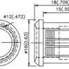 Suport pentru LED 10mm plastic convex KINGBRIGHT ELECTRONIC RTF-1090 - imagine 3