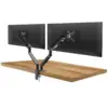 Suport pentru monitor /TV cu brat dublu telescopic atasabil de blat Delight 39684 - imagine 3