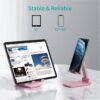 Suport reglabil de birou pentru telefon si tableta Choetech H88-PK-HW roz - imagine 5