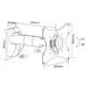 Suport TV 23-42 inch 30Kg negru Cabletech - imagine 2
