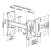 Suport TV de perete cu brat pentru 13-27 inch CABLETECH - imagine 2