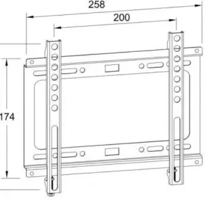 Suport TV LCD de perete 13"-43" fix Well FX43