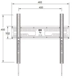 Suport TV LCD de perete 23"-60" fix cu snur Well TVS-LCD-FXS60P-WL