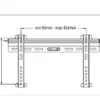Suport universal pentru LCD TV 23-58 inch 147cm max 45kg Goobay - imagine 3