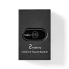Switch USB 2 porturi negru Nedis - imagine 3