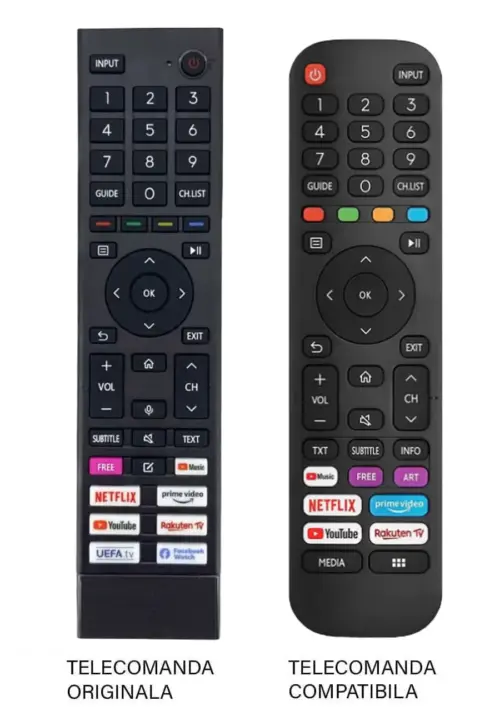 Telecomanda TV Hisense ERF3B80H compatibila cod ER1169-N /MFY1159 (423-2)
