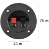 Terminal difuzor 2 poli push rotund 75mm pe panou Goobay - imagine 2