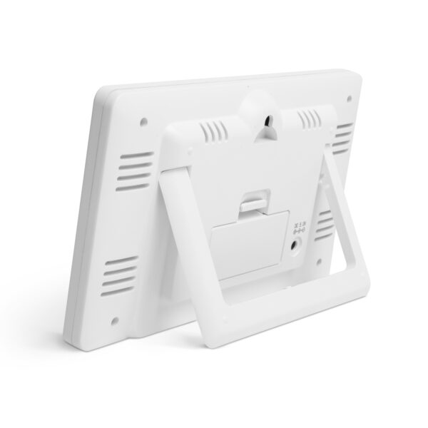 Termometru digital si ceas cu alarma exterior / interior alimentare USB sau 2x AAA alb BEWELLO BW2070 - imagine 2