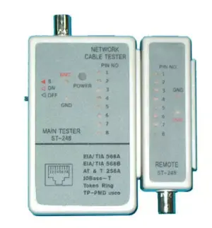 Tester cablu UTP si BNC Rebel