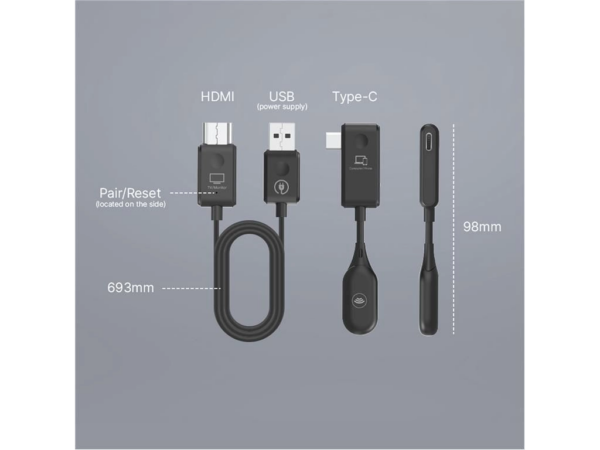 Transmitator si Receptor HDMI Wireless Minix C1 Full HD 1080P USB-C max.50m - imagine 2