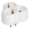 Triplu stecher 3x Schuko 16A 3500W alb/rosu 001 170 033002 00 00 Mutlusan electric