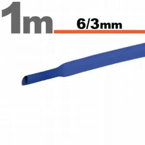 Tub termocontractant albastru 6 /3 mm 1m lungime