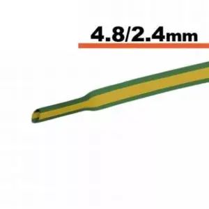 Tub termocontractibil galben verde 4.8mm/ 2.4mm 50cm