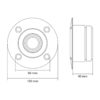 Tweeter Profesional 70W 8 Ohmi 2kHz-20kHz 100x40 mm M`N`C 33511 - imagine 3