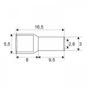 Varf terminal cablu de 4 mm gri