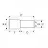 Varf terminal pentru cablu 1.5 mm 10mm negru - imagine 2
