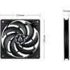 Ventilator ARCTIC P12 SLIM PWM PST 4 Pin 120x120x15 mm 2100RPM ACFAN00187A - imagine 2