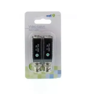 Video balun HD prin UTP/FTP BNC - 2 pini terminali cu clip pentru cablu Well