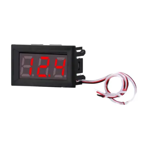 Voltmetru digital 4.5-30V display rosu 3 fire 48x29x22mm RED3