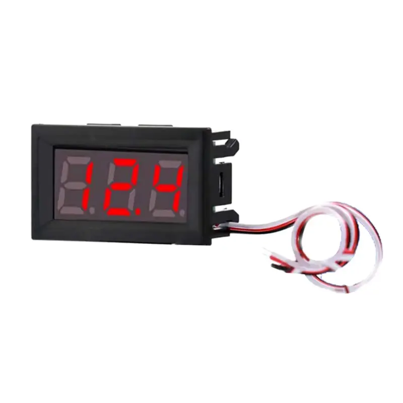 Voltmetru digital 4.5-30V display rosu 3 fire 48x29x22mm RED3