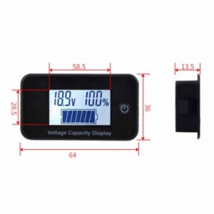 Voltmetru digital 5-100V Voltage Capacity Display