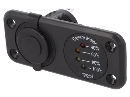 Voltmetru si bricheta auto 7-33VDC SCI A13-142A254PD-BB3