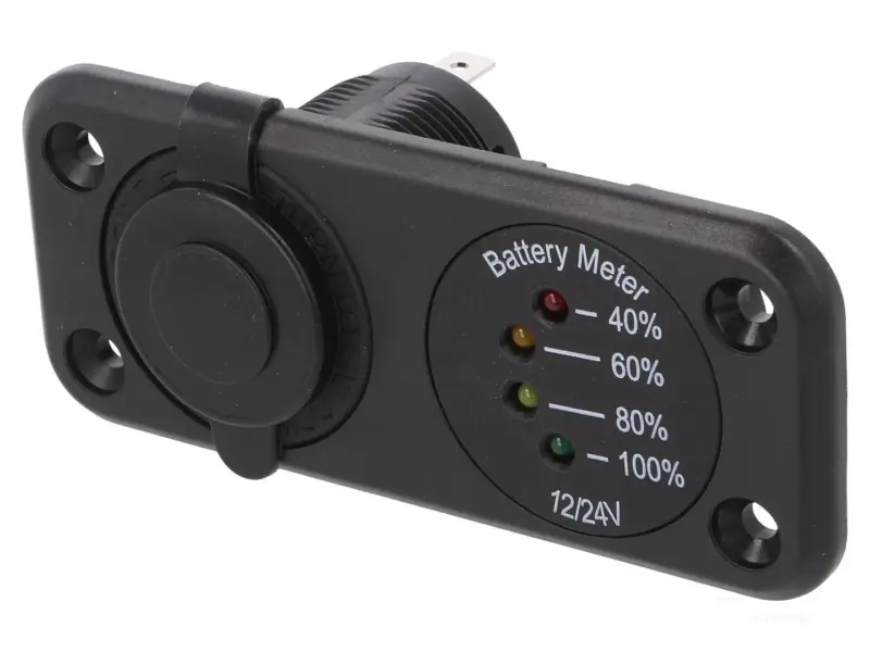 Voltmetru si bricheta auto 7-33VDC SCI A13-142A254PD-BB3