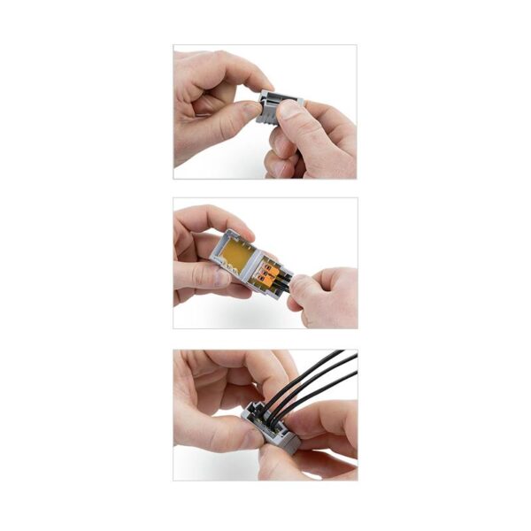 WAGO GELBOX 3 poli derivatie cabluri pentru conectori seriile 221/ 2273 max. 4mm2 IPX8 gri 207-1331 - imagine 6