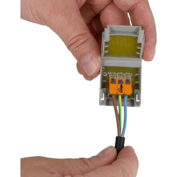 WAGO GELBOX 3 poli derivatie cabluri pentru conectori seriile 221/ 2273 max. 4mm2 IPX8 gri 207-1331 - imagine 7