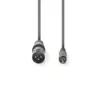 XLR-RCA audio cablu XLR 3pini tata - RCA tata 1.5m Gri NEDIS - imagine 2