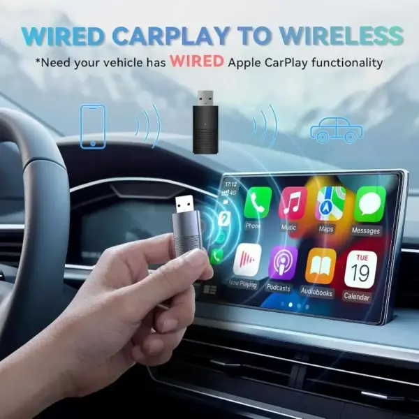 Adaptor CarPlay cu fir la wireless MINIX CP86 compatibil IOS ADAPT-CARPLAY-CP86-MNX - imagine 3