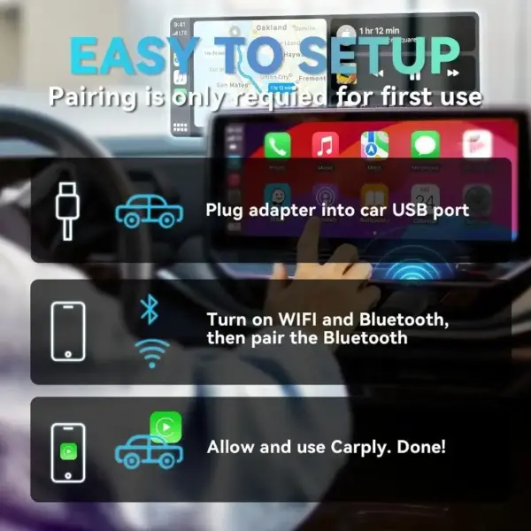 Adaptor CarPlay cu fir la wireless MINIX CP86 compatibil IOS ADAPT-CARPLAY-CP86-MNX - imagine 6