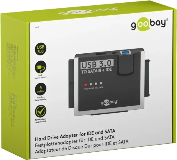 Adaptor de hard disk USB 3.0 pentru IDE si SATA 2.5 / 3.5 inchi Goobay 72013 - imagine 13