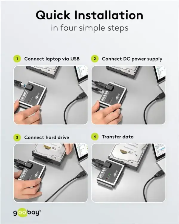 Adaptor de hard disk USB 3.0 pentru IDE si SATA 2.5 / 3.5 inchi Goobay 72013 - imagine 8