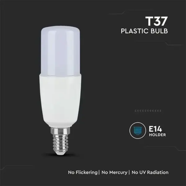 Bec LED T37 E14 7.5W 660lm 6500K alb rece V-TAC SKU-21269 - imagine 4