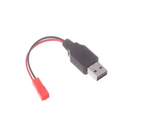 Cablu alimentare li-ion 3.7V USB A tata - mufa JST 2 pin mama 15cm