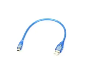 Cablu ecranat USB A la mini USB 30cm albastru USB-A/MINI-USB/30