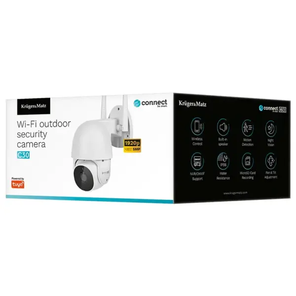 Camera Wi-Fi CONNECT C30 Kruger&Matz KM2207-2 FULLHD 5Mpx IP66 350 - imagine 6
