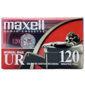 Caseta audio MAXELL UR90 90 minute NORMAL BIAS IEC TYPE I EQ 120