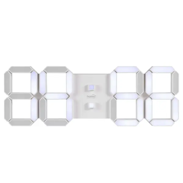 Ceas desteptator digital LED 3D alb 128mm 5V USB telecomanda Home LTC 05 - imagine 2