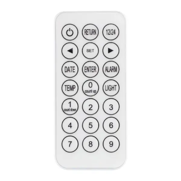 Ceas desteptator digital LED 3D alb 128mm 5V USB telecomanda Home LTC 05 - imagine 4