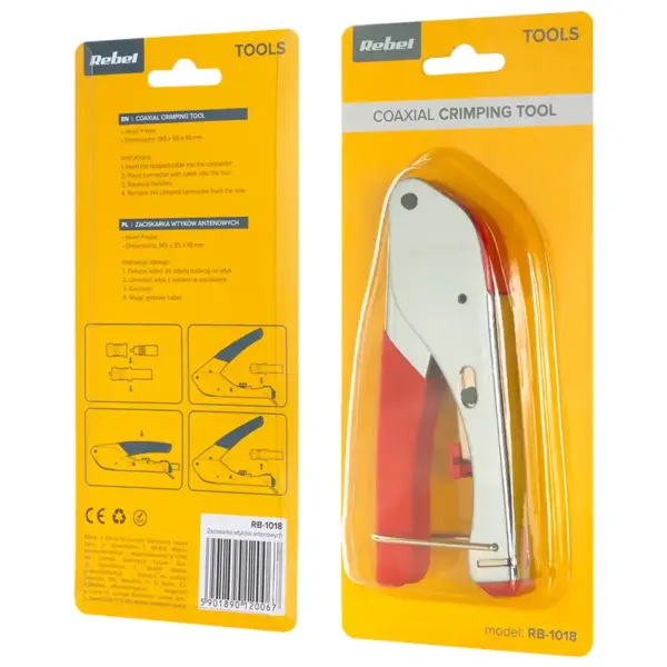 Cleste de sertizare cu compresie pentru mufe tip F /RG59 /RG6 REBEL RB-1018 - imagine 5
