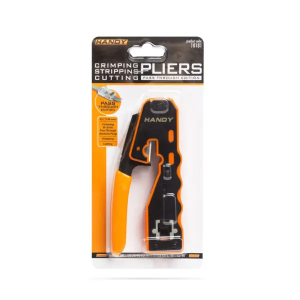 Cleste sertizare pentru conexiuni RJ45 8P CAT5/6/7/8 Pass Through decupare /taiere Handy 10181 - imagine 3
