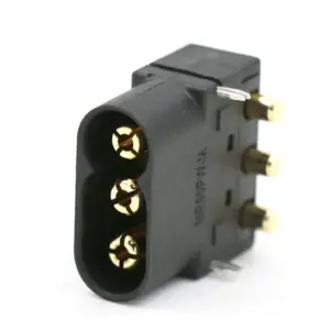 Conector alimentare DC soclu tata MR60 3-pini 35A /600V THT AMASS MR60PW-M