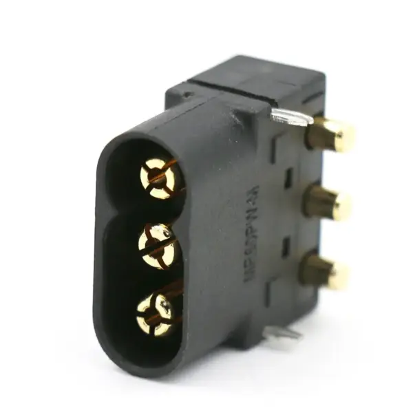Conector alimentare DC soclu tata MR60 3-pini 35A /600V THT AMASS MR60PW-M