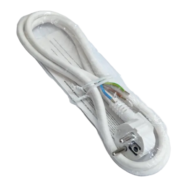 Cordon alimentare Schuko - fire libere 1.5m alb 16A 3500W 3x1.5mm2 cupru 3G1.5 CA15A11 Wconn
