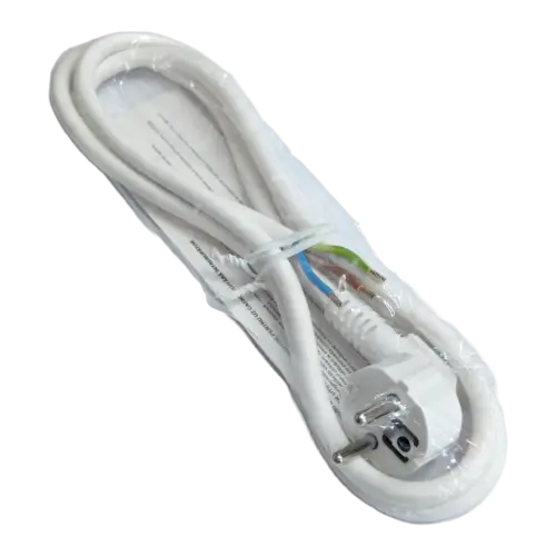Cordon alimentare Schuko - fire libere 1.5m alb 16A 3500W 3x1.5mm2 cupru 3G1.5 CA15A11 Wconn