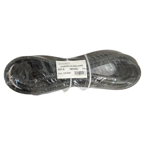 Cordon alimentare Schuko - fire libere 1.5m negru 3500W 16A 3x1.5mm2 cupru 3G1.5 CA15N11 Wconn - imagine 2